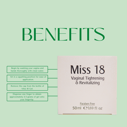 Miss 18 Tightening & Revitalizing Gel - Natural Feminine Tightening & Intimate Care