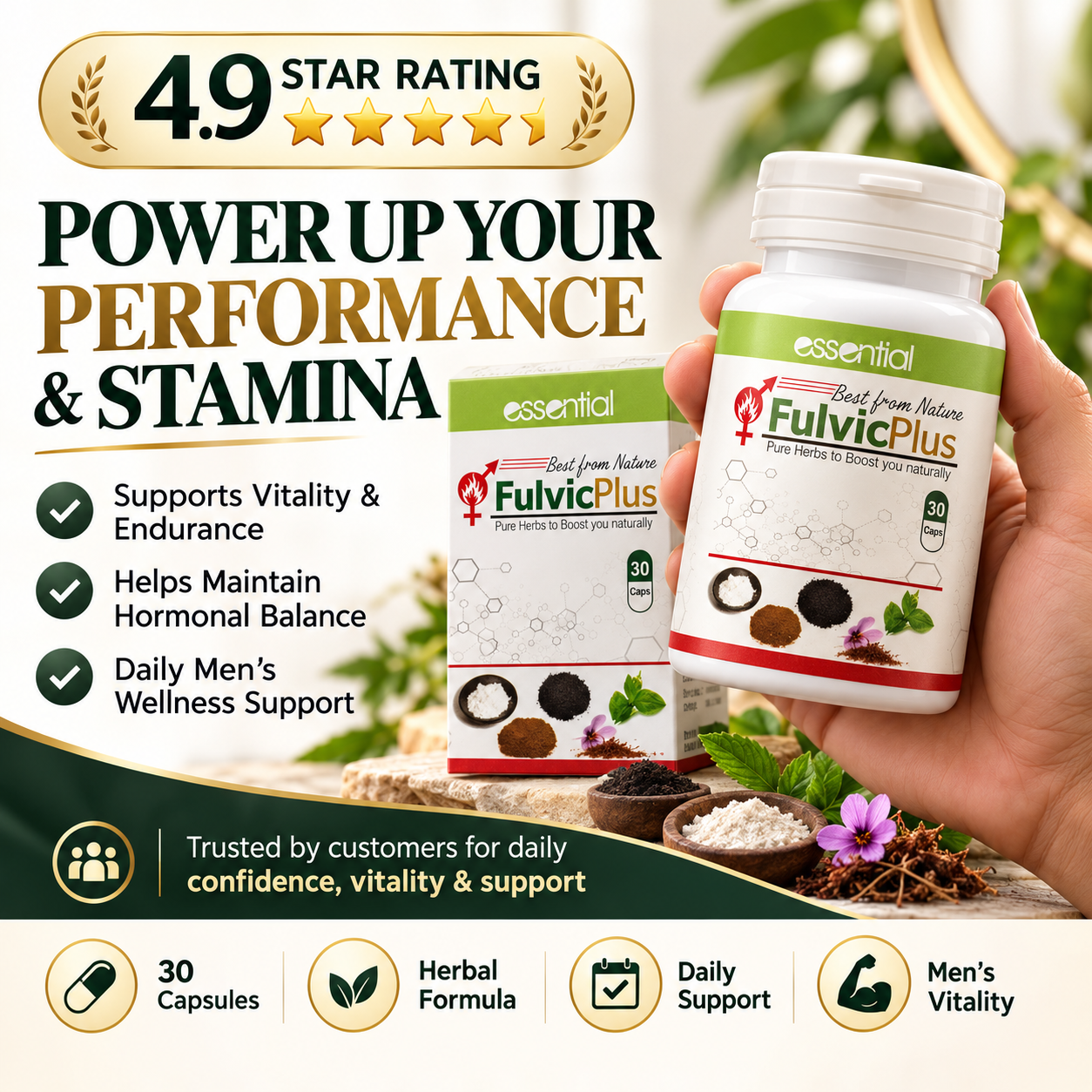 FulvicPlus Men's Capsules Price in Pakistan  Original Herbal Formula greenplusherbs